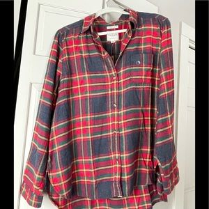 american eagle outfitters wmns xl plaid shirt nwt